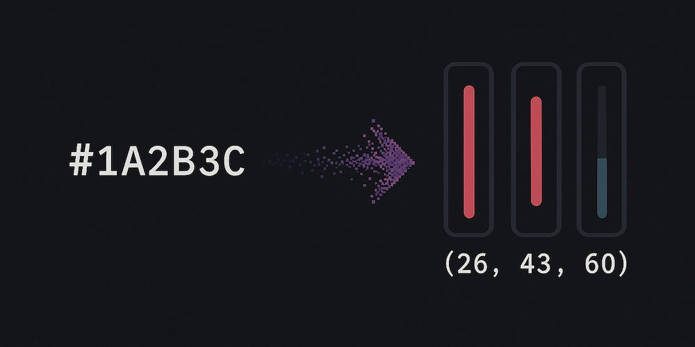 Jak zmienić kolor z postaci szesnastkowej HEX na dziesiętne składowe i odwrotnie?