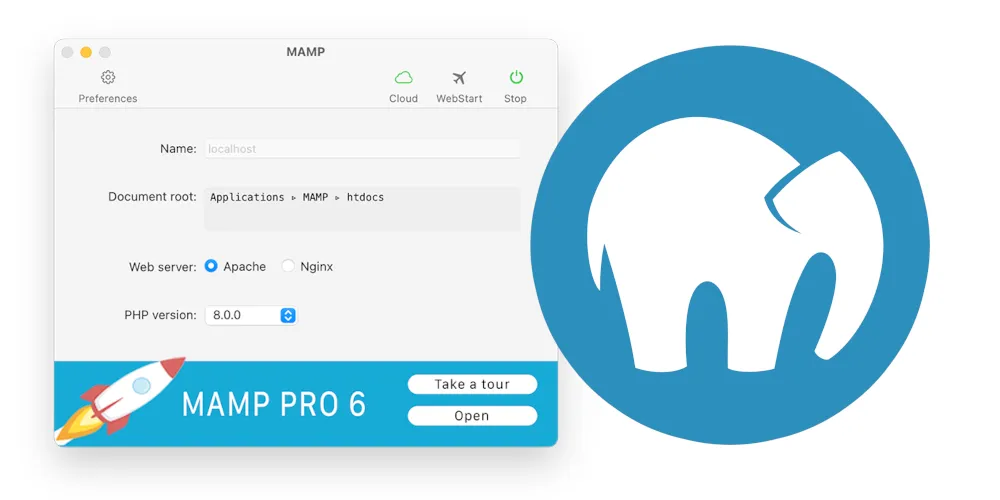 Serwer MAMP na porcie 80 bez wpisywania hasła administratora