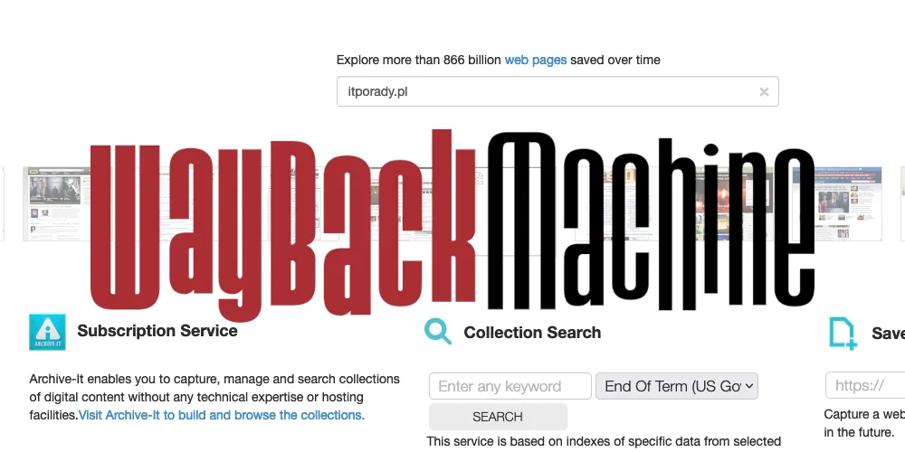 Way Back Machine - jak wyglądały strony kiedyś?