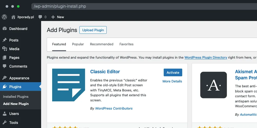 Prezentacja systemu blogowego Wordpress